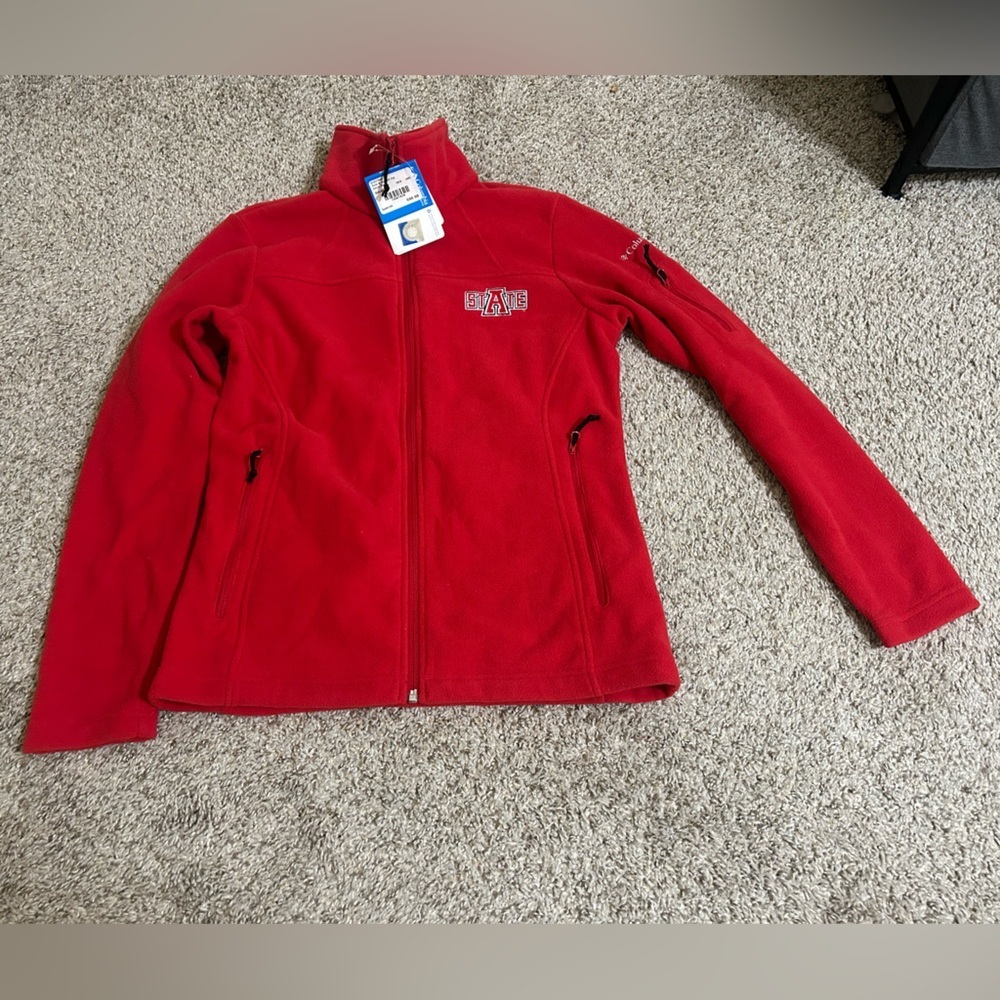 NWT Columbia A State Vibrant Red Full-Zip Jacket Give & Go Women’s Size Small